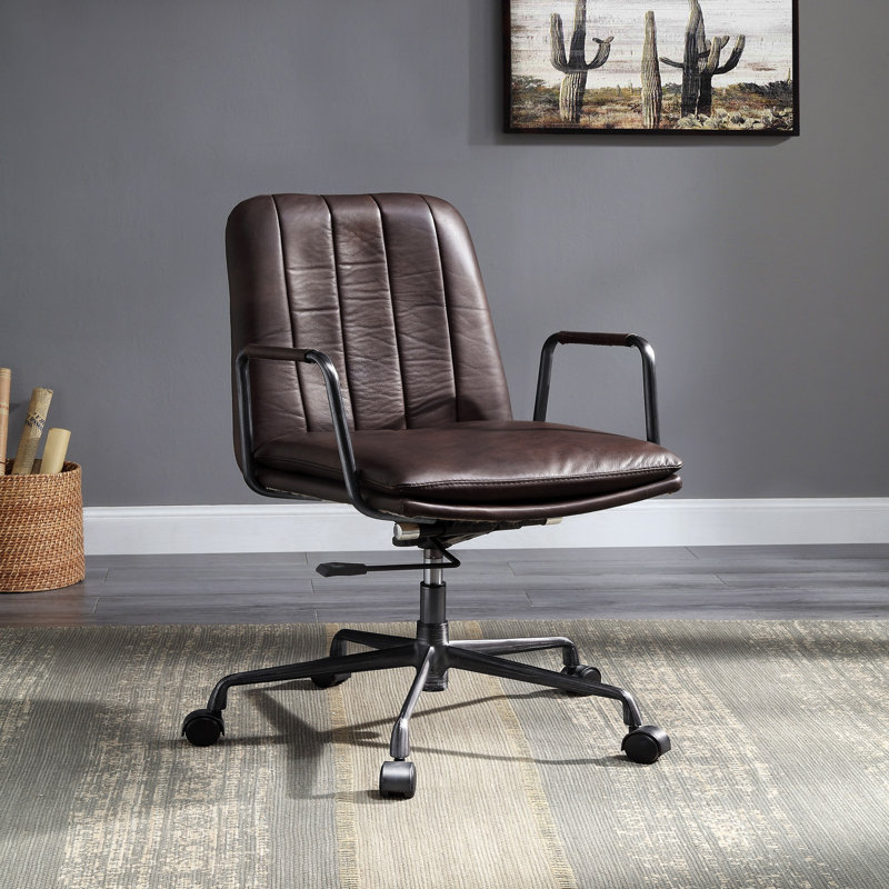Chaise de bureau Mars, Marron foncé