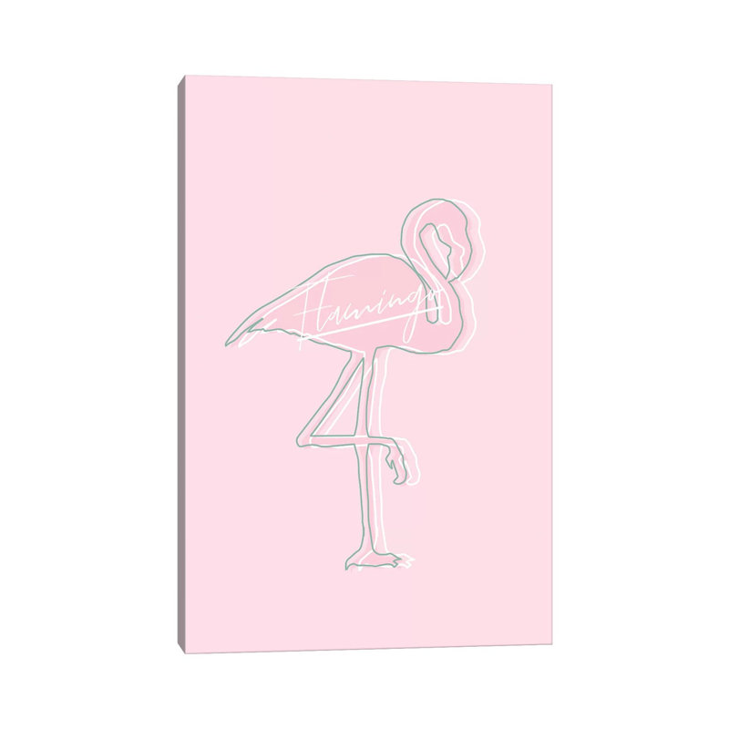 Be You Flamingo Pink by Pixy Paper - Gallery-Wrapped Canvas Giclée on Canvas, No Frame, 20.32 cm H x 30.48 cm W