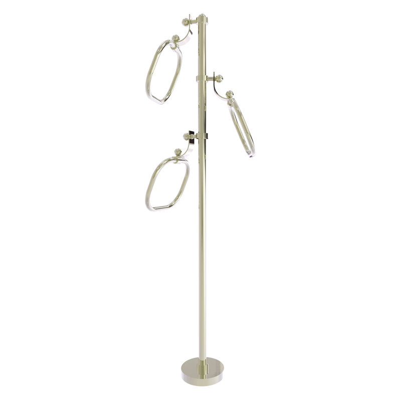 Porte-serviettes sur pied Gober, Nickel poli