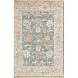Cascade Hand Knotted Wool Area Rug in Gray