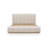 Drewry Atmane Wood Frame Upholstered Platform Bed In Cotton And Chai-1671431289