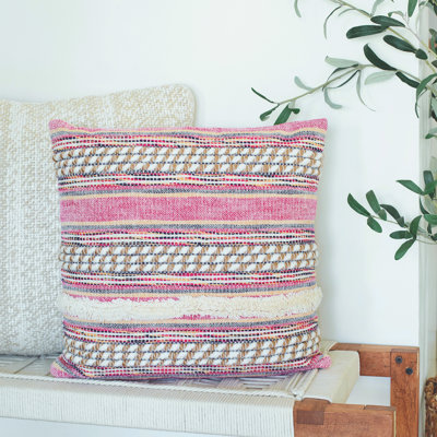 Kennamer Striped Cotton Blend Throw Pillow 