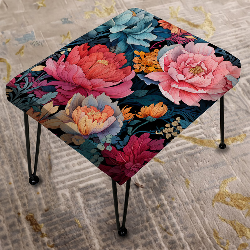 Motif botanique tropical aquarelle - repose-pieds rectangulaire floral