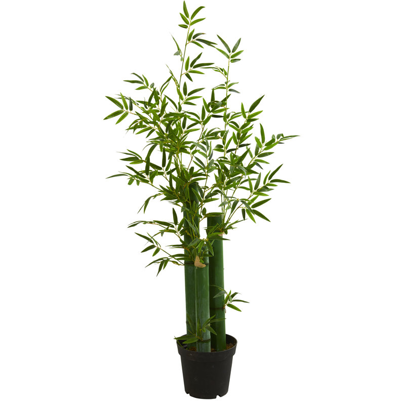 Arbre de bambou artificiel 51,5" en pot de fleurs
