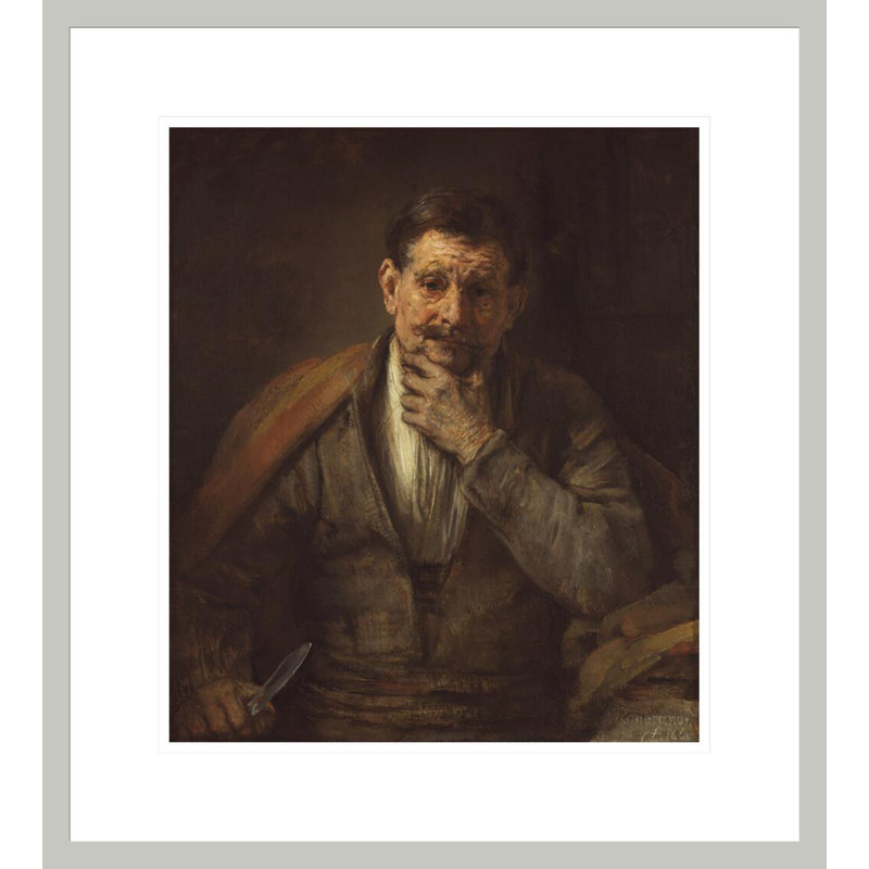 «St. Bartholomew» par Rembrandt van Rijn - Estampe numérique encadrée, H 37,68 po x l 33,5 po