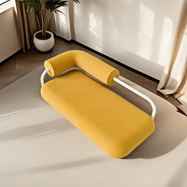 Chaise longue paresseuse simple, simple et créative, Orienté à gauche (vu de face), Jaune