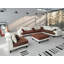 Canapé modulaire réversible en microfibre avec repose-pieds Mandey-3580387