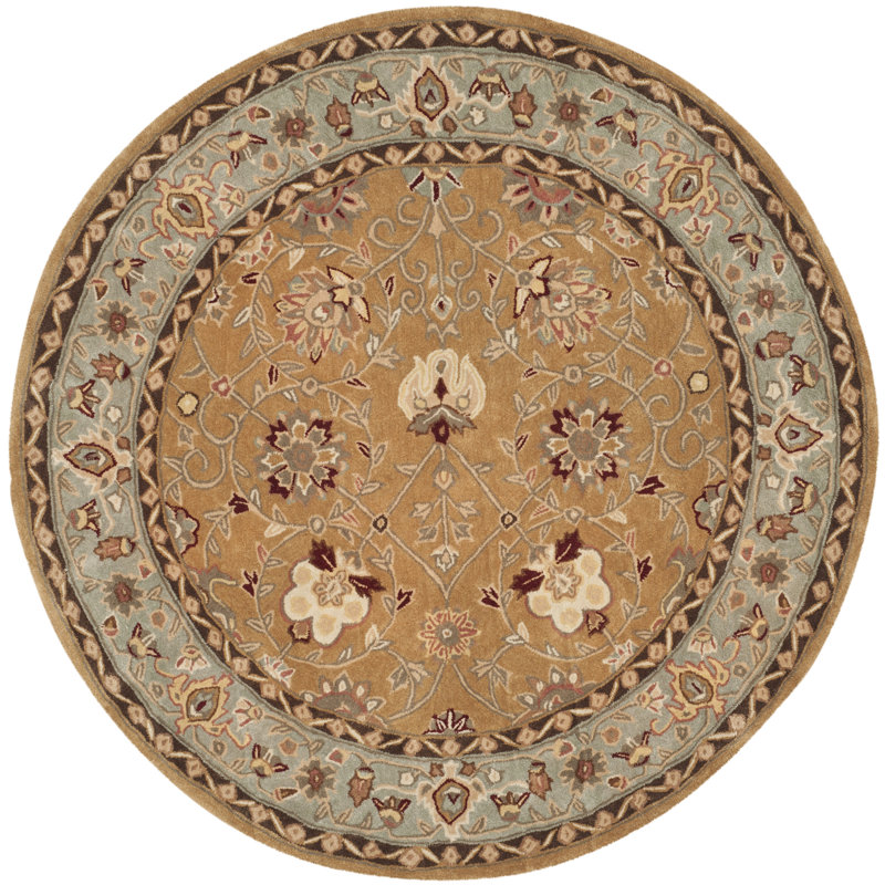 Tapis oriental performance crocheté à la main Lupien, Rond 6 pi