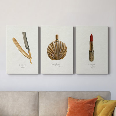 " Gilded Toiletries I " 3 - Pieces Painting Print