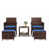 Coussin bleu marine / structure brune