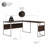 Hybrid L-Shaped Computer Desk Office Set in Black Walnut - Reversible-1344717270