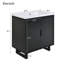 Meuble-lavabo simple 18,1 po avec plateau en résine Kelayah