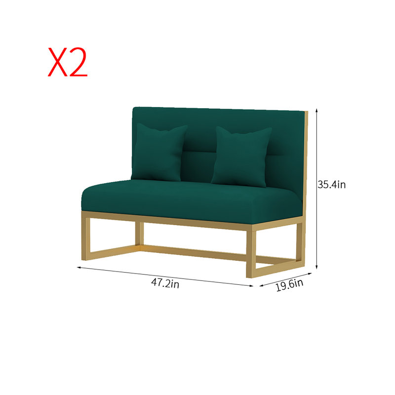 Banc rembourré en mélange de polyester élégant et simple Cafe Bench