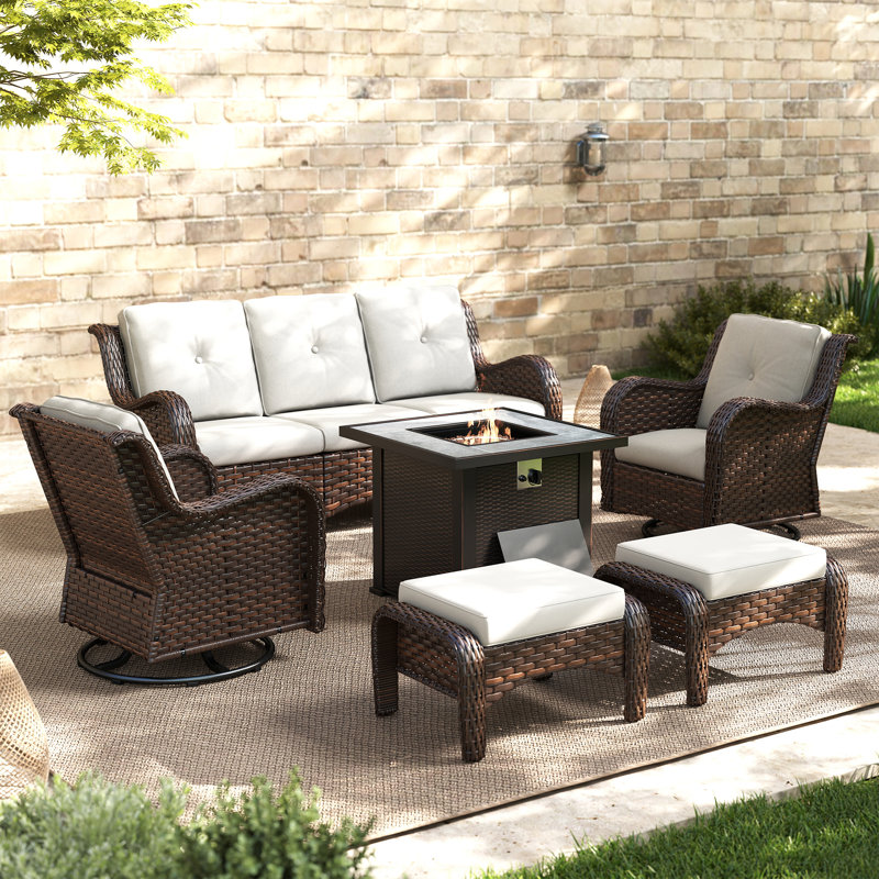 6 Person Outdoor Conversation Set With Cushions