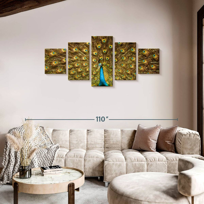 Peacock Feather, 36" H x 80" W