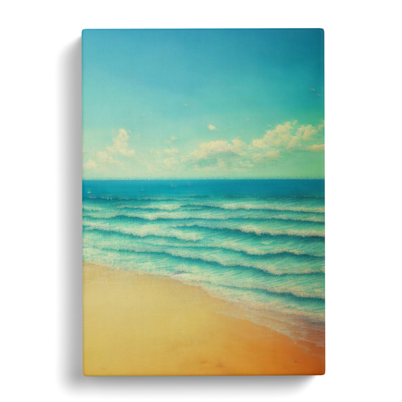 Waves Lapping The Beach - Wrapped Canvas, 50cm H x 35cm W x 3cm D