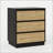 Modern Black & Brown 3-Drawer Nightstand with Ample Storage and Durable Design