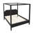 Lagola King Size Wood Canopy Bed Frame with Headboard, Four Poster Platform Bed Frame with Wooden Support Slats, No Box Spring Needed, Easy Assembly, Black-310431067-310431070