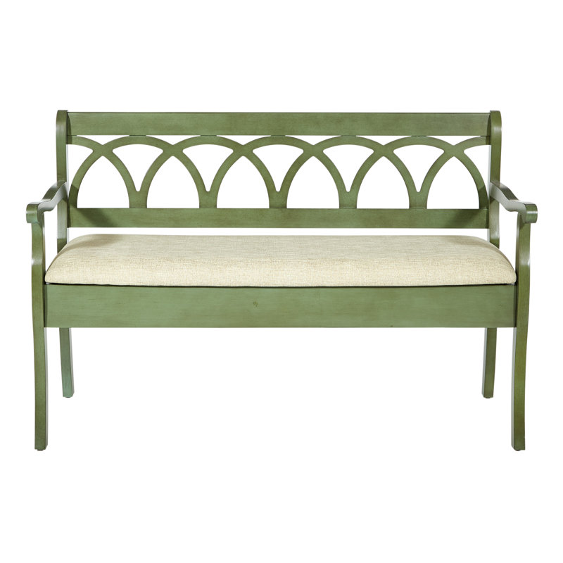 Banc de rangement à couvercle rabattable Ogburn, Sauge antique