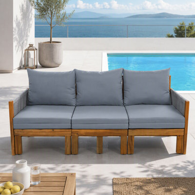 Outdoor Daybed Patio Sofa Bed 3 Seat Patio Sunbed Outdoor Sleeper Sofa Outdoor Couch