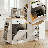 Kitchen Island Cabinet, Sideboard With Pull-Out Trash Bin, Sliding Doors & 3-Tier Spice Organizer-1084345566
