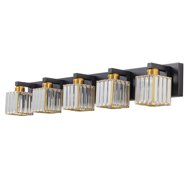 Paislyn Dimmable Vanity Light, Matte Black/Gold, 6