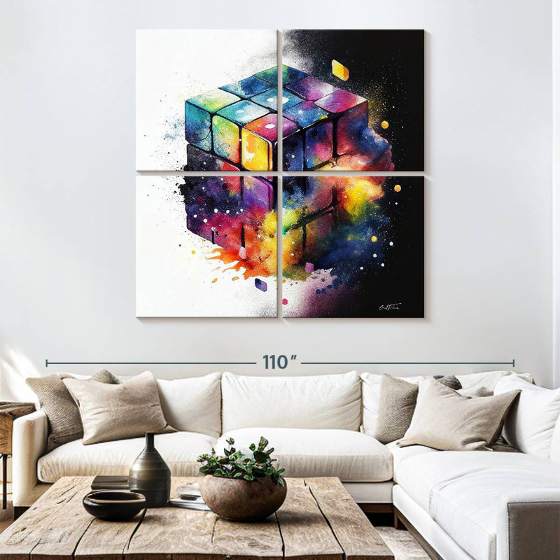 Senne Rubik, 74" H x 74" W