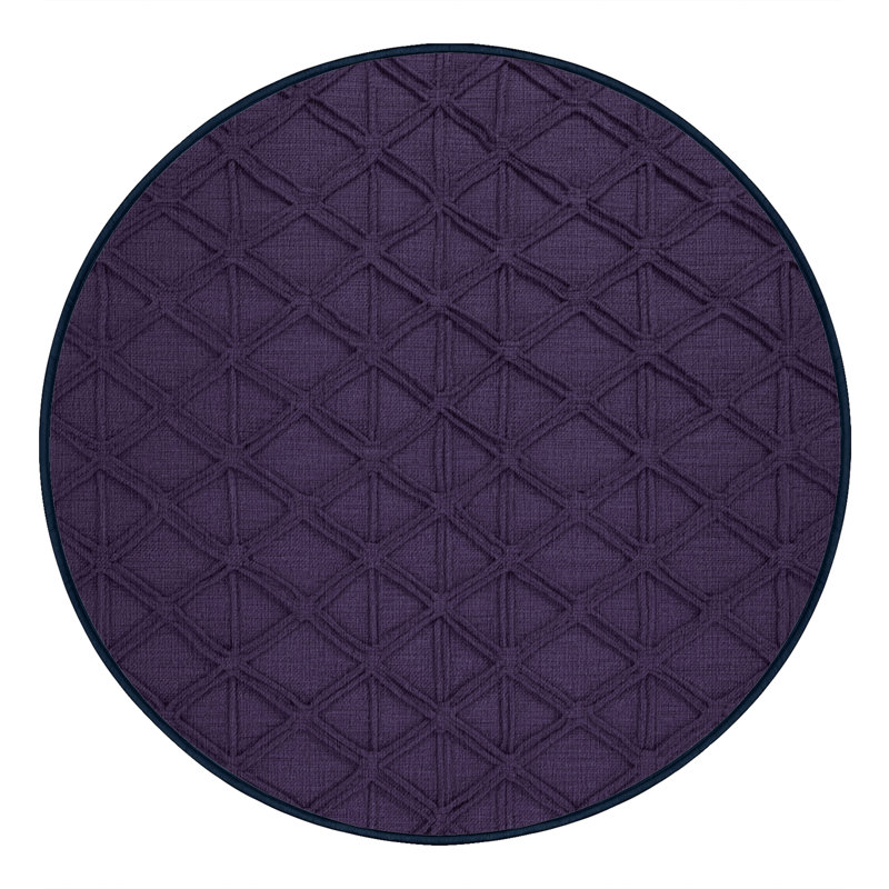 Tapis mauve lavable à la machine, Rond 5 pi