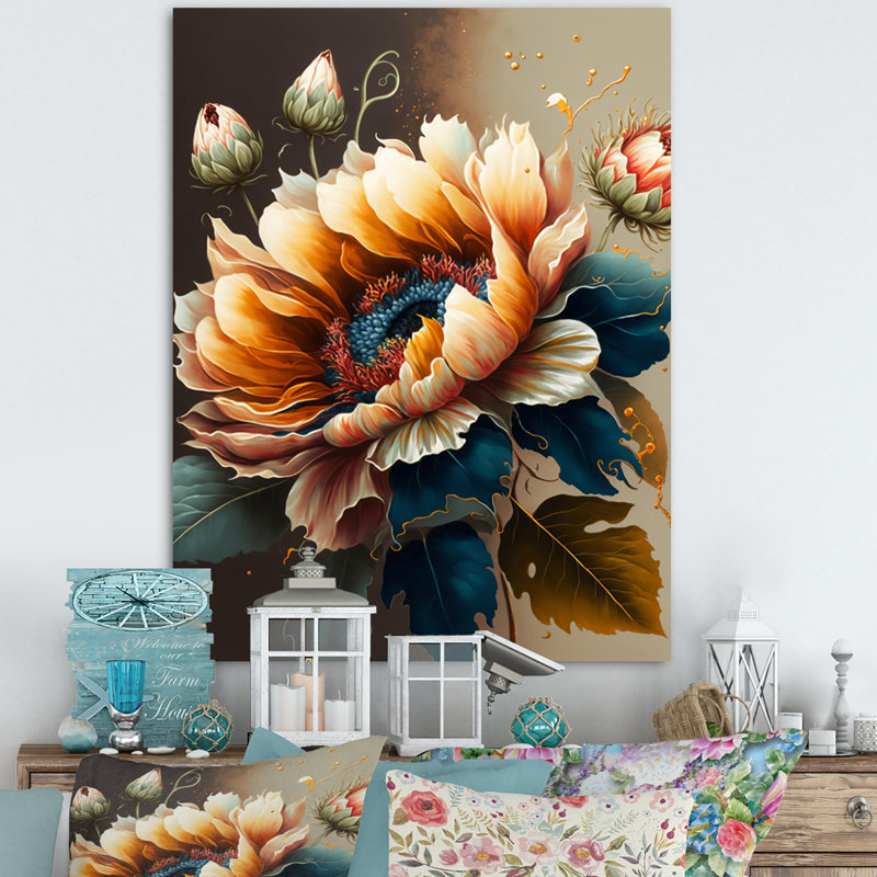 " Vibrant Sunflower I ", 40" H x 30" W x 1.5" D, Wrapped Canvas
