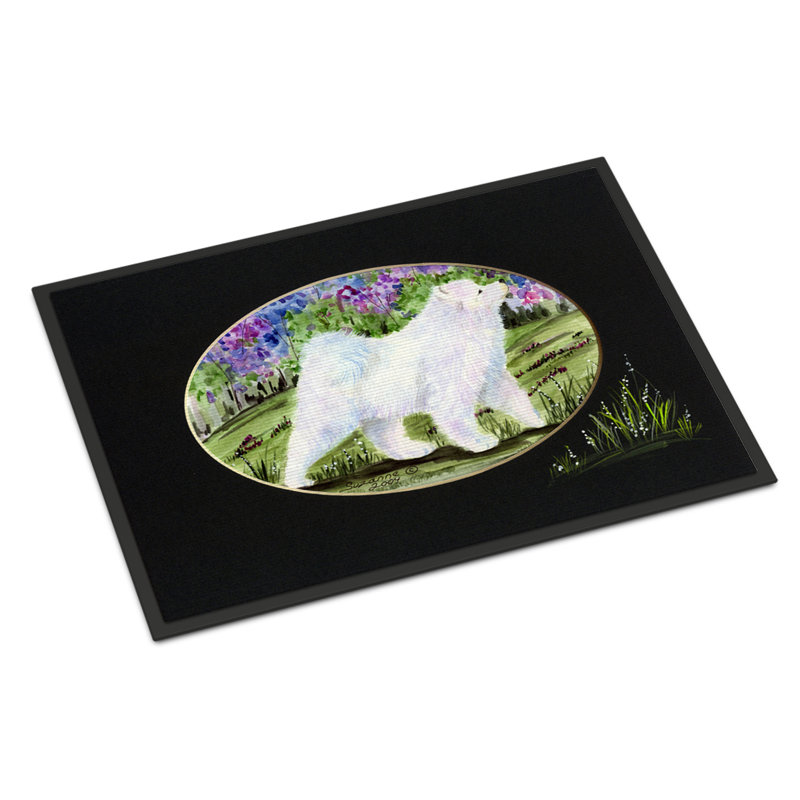 Paillasson de porte d’intérieur antidérapant Samoystown, Rectangle 2 pi x 3 pi