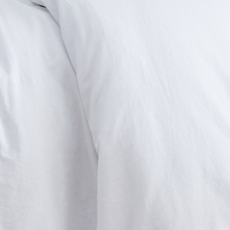 Cassia Frill Cotton Solid Colour Duvet Cover Set, Single - 1 Standard Pillowcase