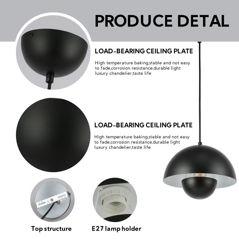 Luminaires suspendus modernes, luminaires de cuisine suspendus au plafond, luminaire suspendu sphérique pour chambre à coucher