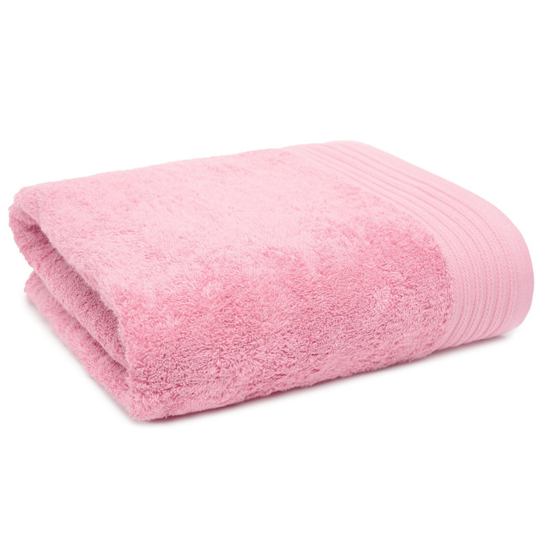 Drap de bain 100% coton Cecille, Rose rose