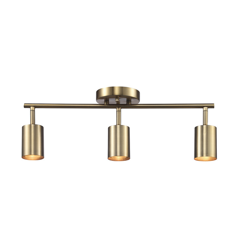 21'' 3 -Light Track Track Kit with Dimmable, Brass