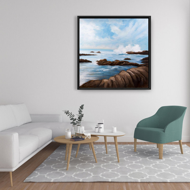 Seaside Wave Print On Canvas