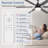 2 Pack 46" Ceiling Fans With Lights, Black Modern Ceiling Fan With Remote, Farmhouse Indoor Ceiling Fan With Dual Finish Blades, Quiet & Strong Motor