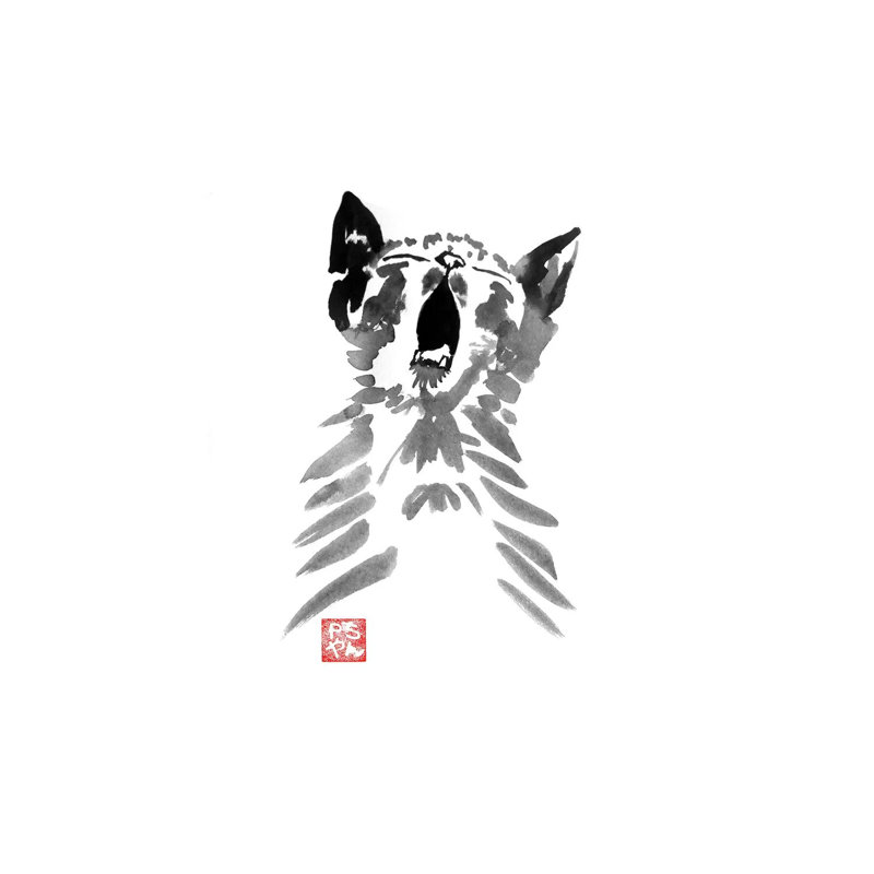 Meaowing by Péchane - Wrapped Canvas Print, 45.72cm H x 30.48cm W x 1.91cm D