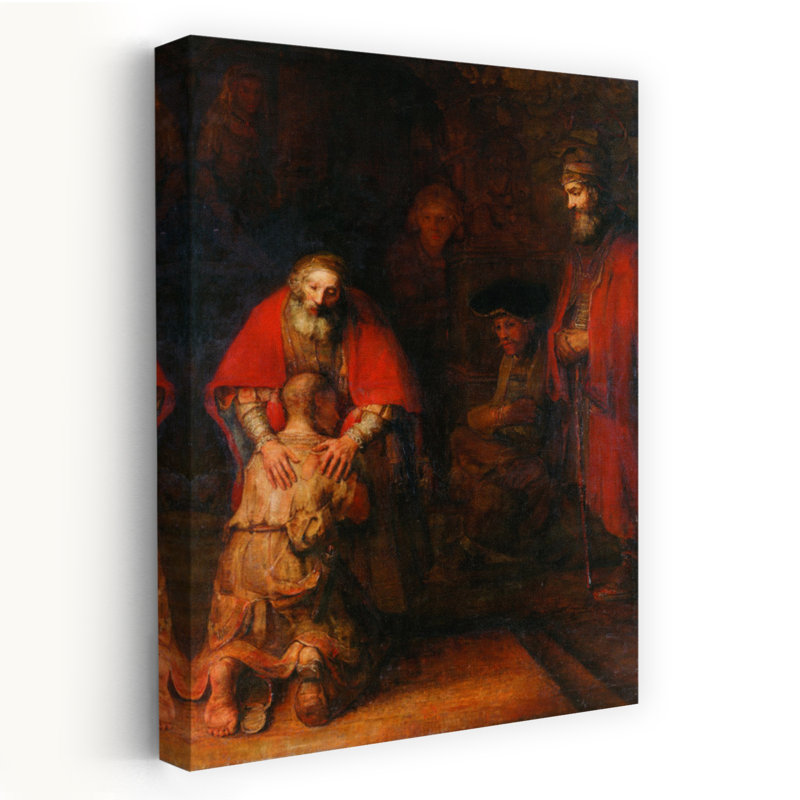 «Return of the Prodigal Son C.», impression d'art classique rétro 1668, H 36 po x l 24 po