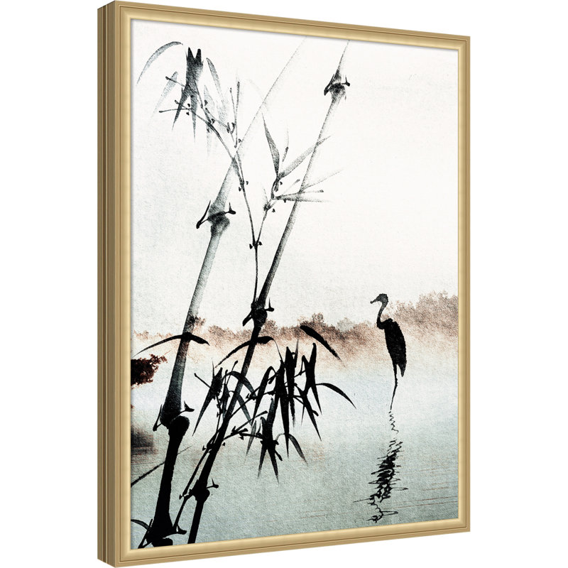 «Tranquil Reflections» par Treechild, reproduction d'art sur toile encadrée, Or de Florence