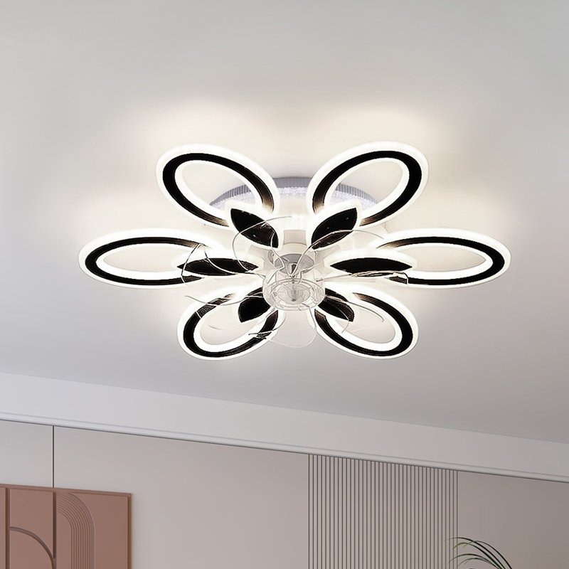 Ceiling Fan with LED Lights, Black
