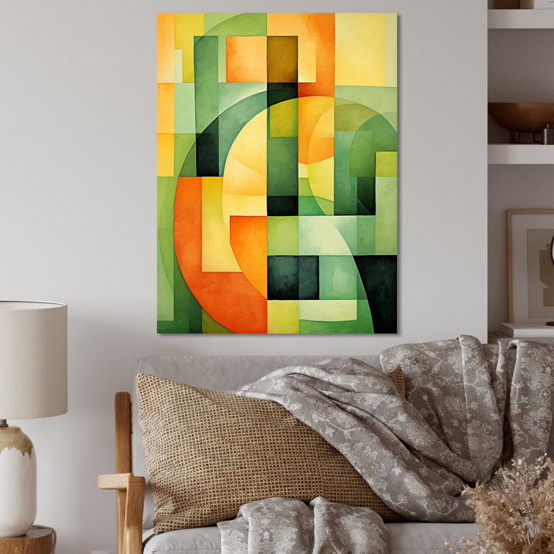 Vert et jaune motif de melon d'eau 5 - Melon, art mural en métal, H 32 po x l 16 po x P 1 po