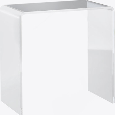Table basse rectangulaire en acrylique 21 mm de long 21 po d'épaisseur à cascade épaisse