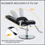 Fauteuil de coiffeur inclinable classique avec pompe hydraulique robuste, rotation à 360 ° et charge maximale de 330 lb pour un confort de salon