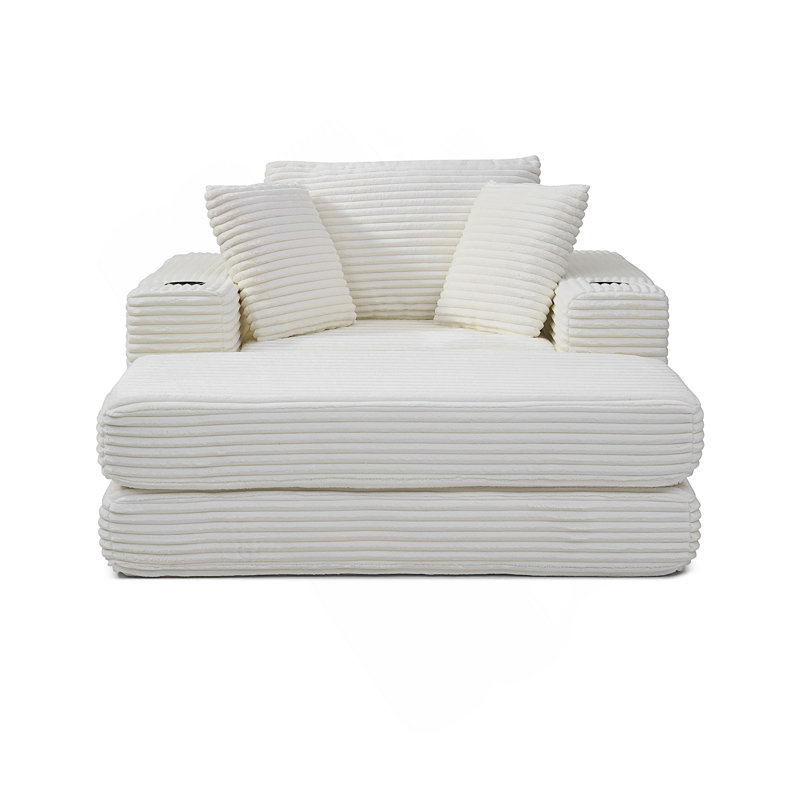 Méridienne de 52,4 po Boneless, Beige