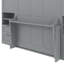 Lit escamotable double pleine grandeur avec placard, tiroirs et tablettes, gris-438026197-438026199