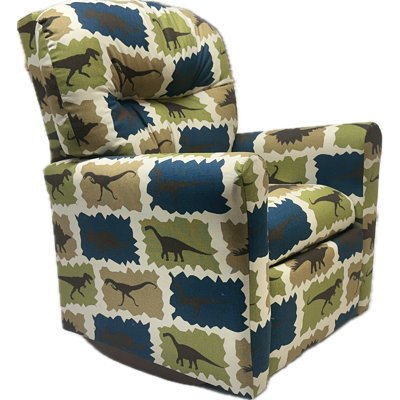 Kids Rocker Recliner Chair in Green Dinosaurs - Multiple Patterns Available!