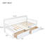 Lit de jour simple en bois de pin avec deux tiroirs de rangement, canapé-lit avec plateforme de 10 lattes de soutien-118022097