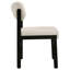 Chaise de salle à manger rembourrée Kehoe crème et noire-2126346918