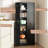 72-Inch Heavy-Duty Freestanding Metal Kitchen Pantry Bathroom Cabinet With Doors & 5 Adjustable Shelves For Pantry, Kitchen, Bathroom