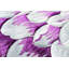 Tapis rond à motif floral mauve-733239527